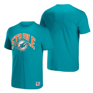 Men's Miami Dolphins NFL x Staple Aqua Logo Lockup T-Shirt