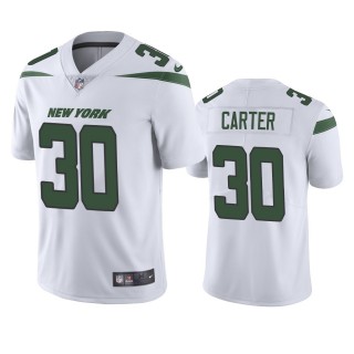 Michael Carter New York Jets White Vapor Limited Jersey