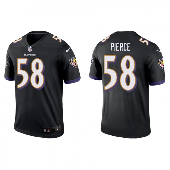 Men's Baltimore Ravens Michael Pierce Black Legend Jersey
