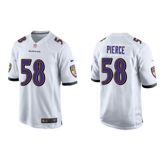 Men's Baltimore Ravens Michael Pierce White Game Jersey