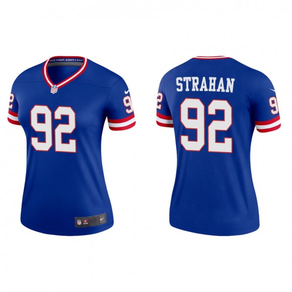 Michael Strahan Women's New York Giants Royal Classic Legend Jersey