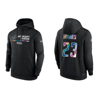 Mike Hughes Detroit Lions Black 2022 NFL Crucial Catch Therma Performance Pullover Hoodie