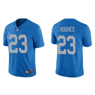 Men's Detroit Lions Mike Hughes Blue Vapor Limited Jersey