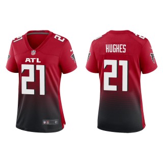 Women's Falcons Mike Hughes Red Alternate Game Jersey