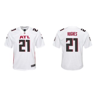 Youth Falcons Mike Hughes White Game Jersey