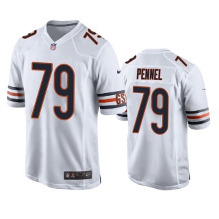 Chicago Bears Mike Pennel White Game Jersey
