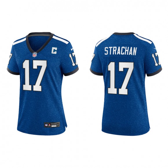 Mike Strachan Women Indianapolis Colts Royal Indiana Nights Game Jersey