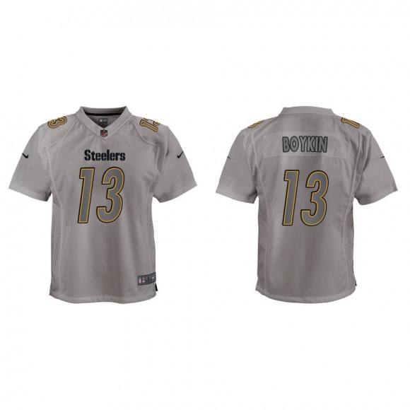 Miles Boykin Youth Pittsburgh Steelers Gray Atmosphere Game Jersey