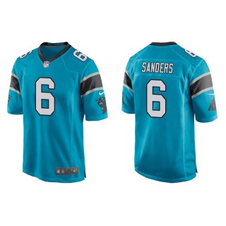 Panthers Miles Sanders Blue Game Jersey