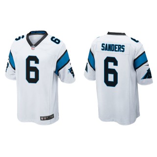 Panthers Miles Sanders White Game Jersey