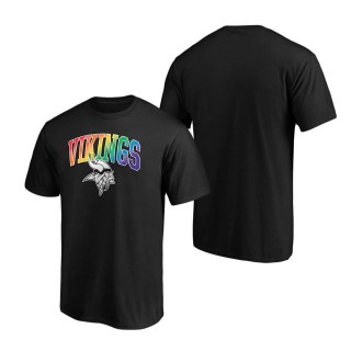 Men's Minnesota Vikings NFL Pro Line by Fanatics Branded Black Pride Logo T-Shirt