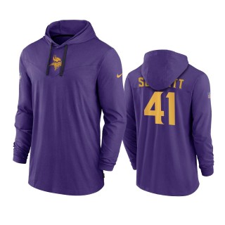 Men's Minnesota Vikings Chazz Surratt Purple Hoodie Tri-Blend Sideline Performance T-Shirt