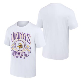 Minnesota Vikings NFL x Darius Rucker Collection White Vintage Football T-Shirt