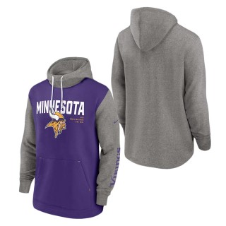 Minnesota Vikings Nike Purple Fashion Color Block Pullover Hoodie