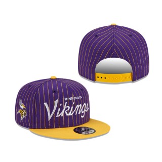 Minnesota Vikings Pinstripe 9FIFTY Snapback Hat
