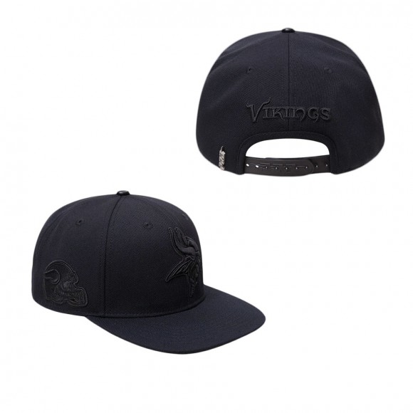 Men's Minnesota Vikings Pro Standard Triple Black Snapback Hat