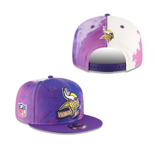 Men's Minnesota Vikings Purple 2022 Sideline 9FIFTY Ink Dye Snapback Hat