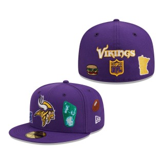 Men's Minnesota Vikings New Era Purple Team Local 59FIFTY Fitted Hat