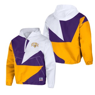 Men's Minnesota Vikings NFL x Staple Gold All Over Print Quarter-Zip Pullover Jacket