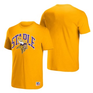 Men's Minnesota Vikings NFL x Staple Gold Logo Lockup T-Shirt