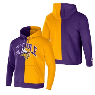 Men's Minnesota Vikings NFL x Staple Purple Split Logo Pullover Hoodie