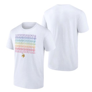 Men's Minnesota Vikings Fanatics Branded White City Pride T-Shirt