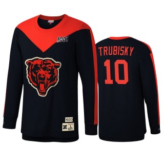 Chicago Bears Mitchell Trubisky Mitchell & Ness Navy NFL 100 Team Inspired T-Shirt