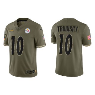 Mitchell Trubisky Pittsburgh Steelers Olive 2022 Salute To Service Limited Jersey