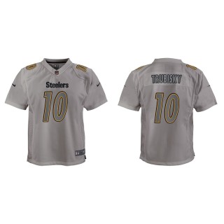 Mitchell Trubisky Youth Pittsburgh Steelers Gray Atmosphere Game Jersey