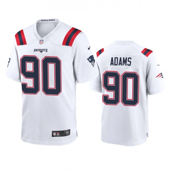 New England Patriots Montravius Adams White Game Jersey