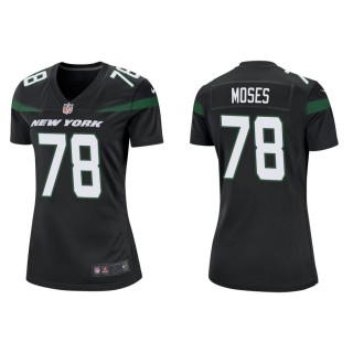 Women's Morgan Moses Jets Black Game Jersey
