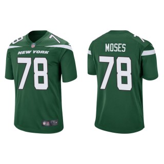 Men's Morgan Moses Jets Green Game Jersey