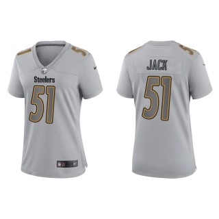 Myles Jack Women's Pittsburgh Steelers Gray Atmosphere Fashion Game Jersey