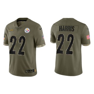 Najee Harris Pittsburgh Steelers Olive 2022 Salute To Service Limited Jersey