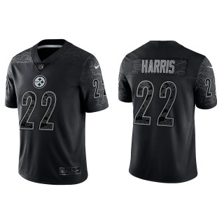 Najee Harris Pittsburgh Steelers Black Reflective Limited Jersey