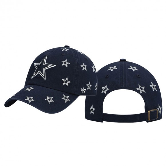 Dallas Cowboys Navy Clean Up Confetti Adjustable Cowboys Hat