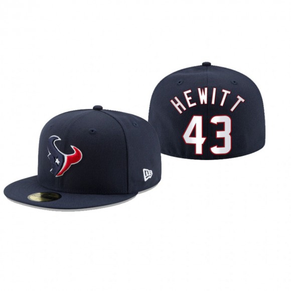 Houston Texans Neville Hewitt Navy Omaha 59FIFTY Fitted Hat