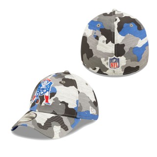 Men's New England Patriots Camo 2022 NFL Training Camp Official Historic Logo 39THIRTY Flex Hat