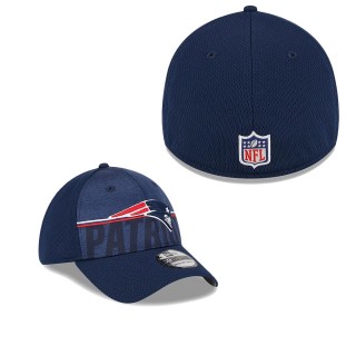 Men's New England Patriots Navy 2023 NFL Training Camp 39THIRTY Flex Fit Hat