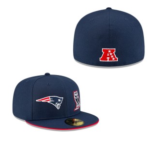 New England Patriots Navy OVO x NFL 59FIFTY Fitted Hat