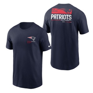 Men's New England Patriots Navy Team Incline T-Shirt
