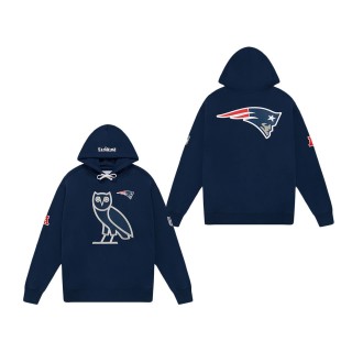 New England Patriots OVO x NFL Navy OG Owl Pullover Hoodie