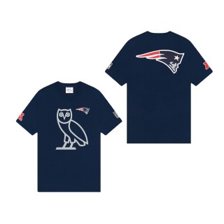 New England Patriots OVO x NFL Navy OG Owl T-Shirt