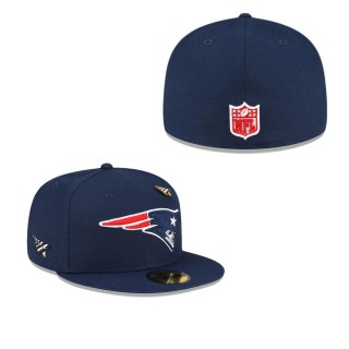 New England Patriots x Paper Planes Navy Fitted Hat