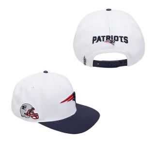 Men's New England Patriots Pro Standard White Navy 2Tone Snapback Hat