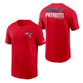 Men's New England Patriots Red Team Incline T-Shirt
