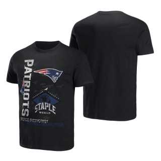 Men's New England Patriots NFL x Staple Black World Renowned T-Shirt