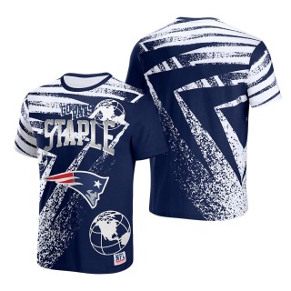 Men's New England Patriots NFL x Staple Navy All Over Print T-Shirt