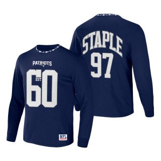 Men's New England Patriots NFL x Staple Navy Core Team Long Sleeve T-Shirt
