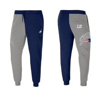 Men's New England Patriots NFL x Staple Navy Split Logo Fleece Pants
